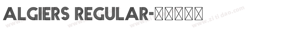 Algiers Regular字体转换
